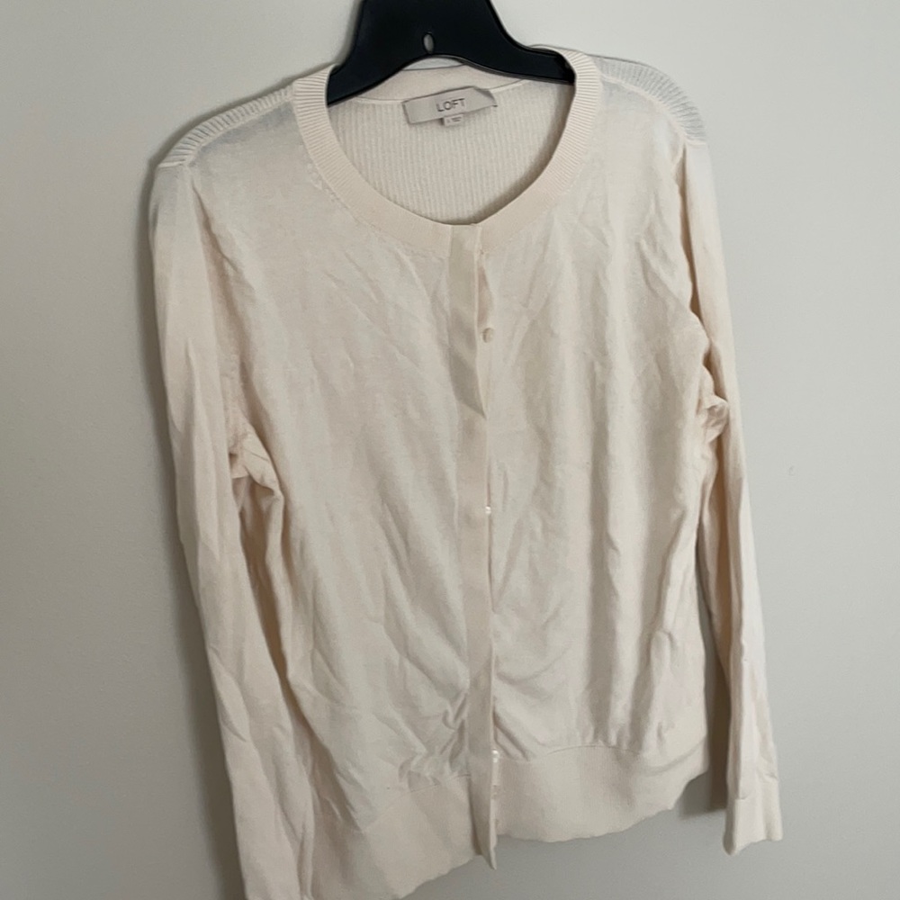 Loft cream cardigan